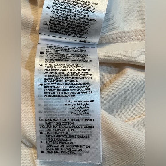 Adidas Cream Short Sleeve Tee Classic Design - Picture 5 of 5